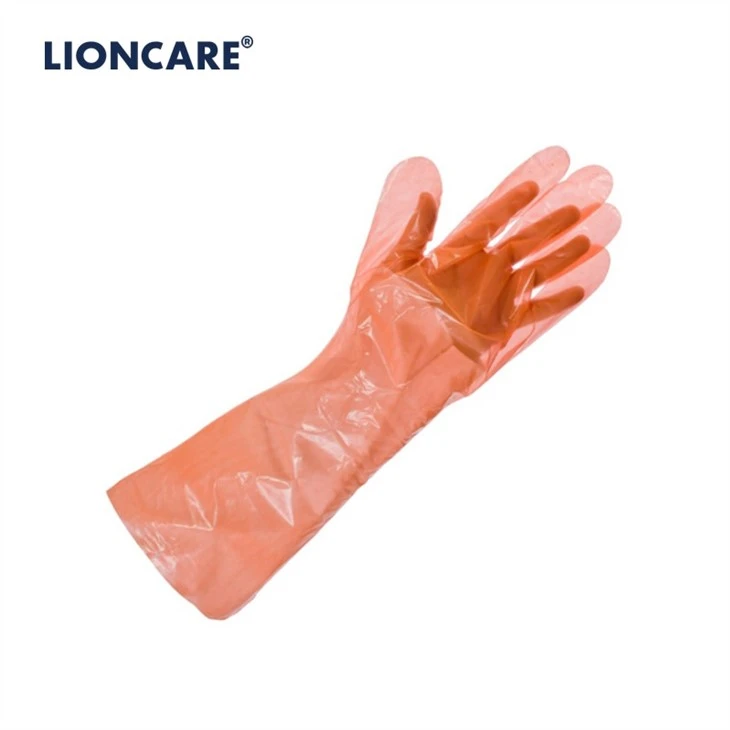 LIONCARE® Rękawice jednorazowe z długim rękawem polietylenowym