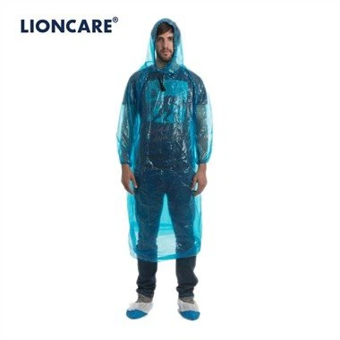 Jednorazowy płaszcz przeciwdeszczowy LIONCARE® z polietylenu